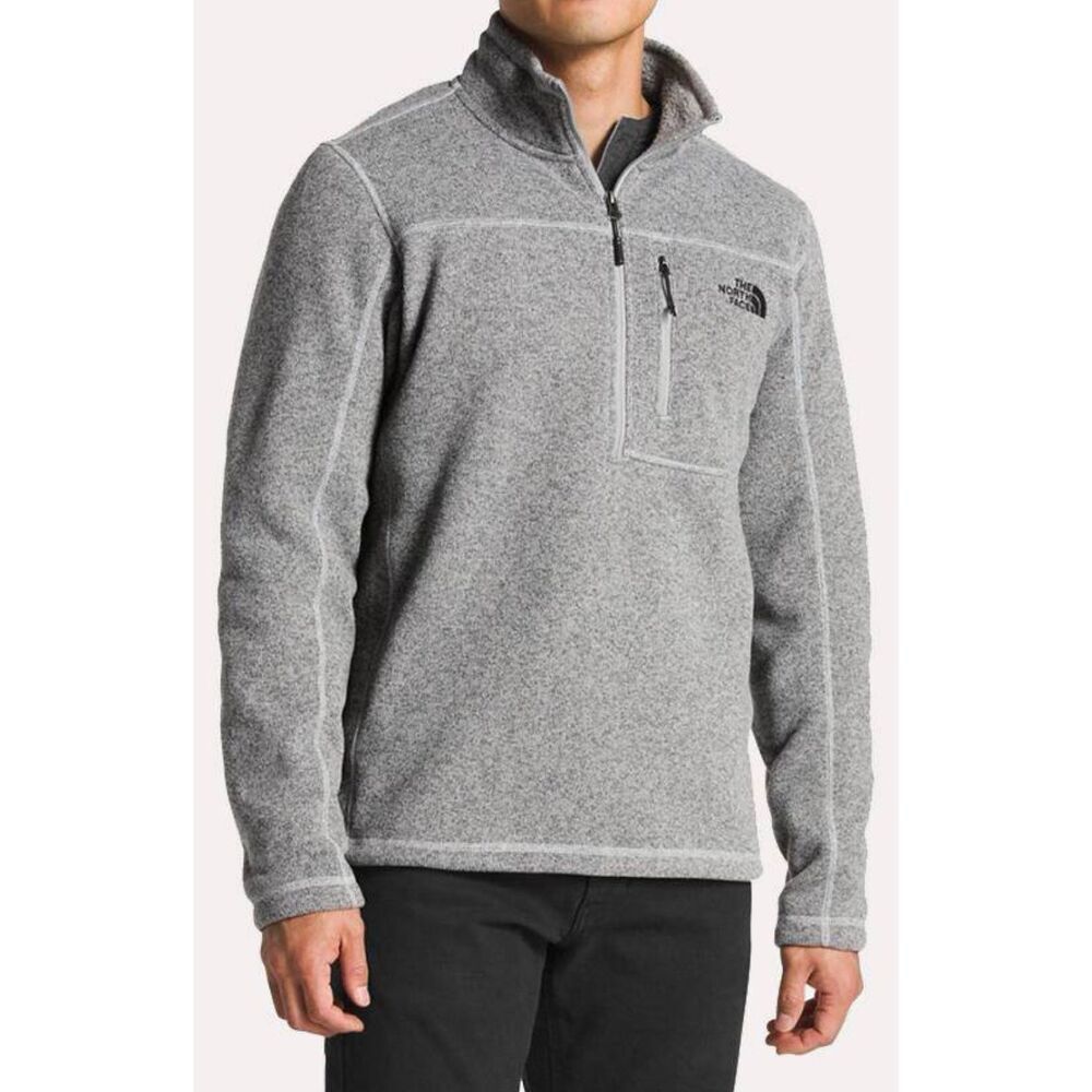 The North Face Gordon Lyons 1/4 zip gray Fleece SWEATER Coat JACKET men’s XL